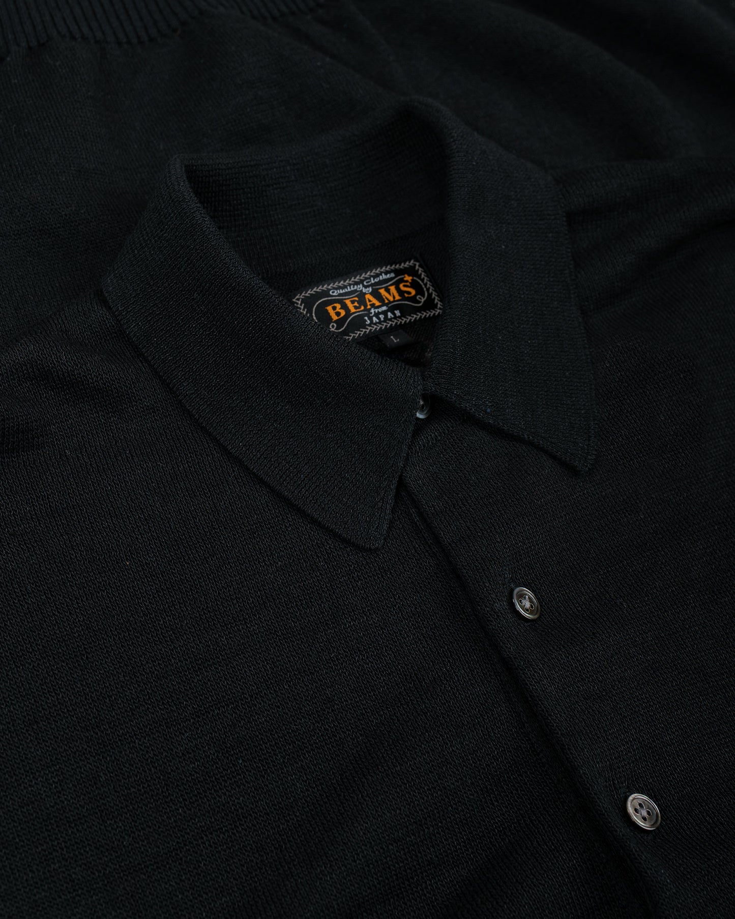 lost & found Beams Plus Beams Plus Knit Polo Hemp Black