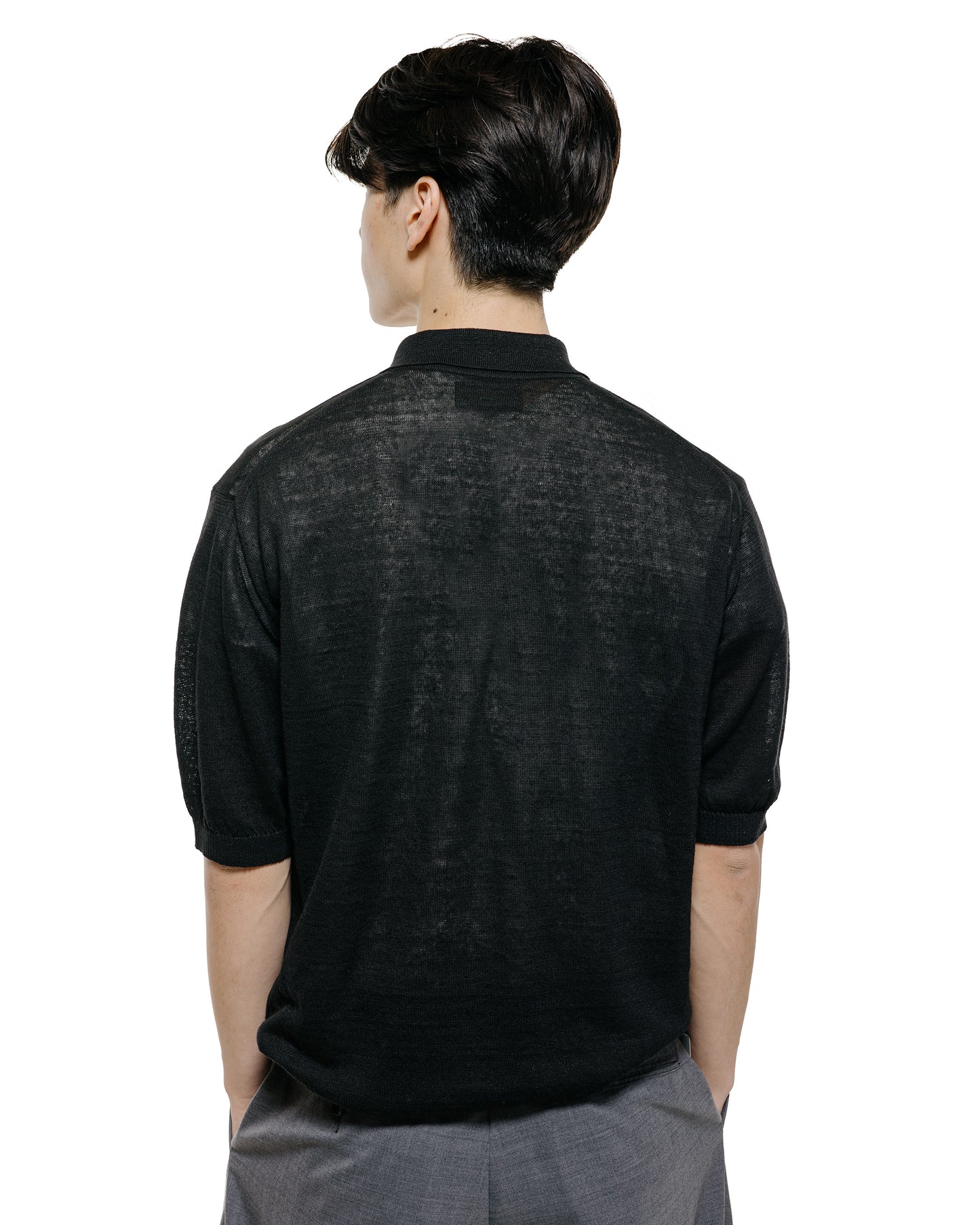 lost & found Beams Plus Beams Plus Knit Polo Hemp Black