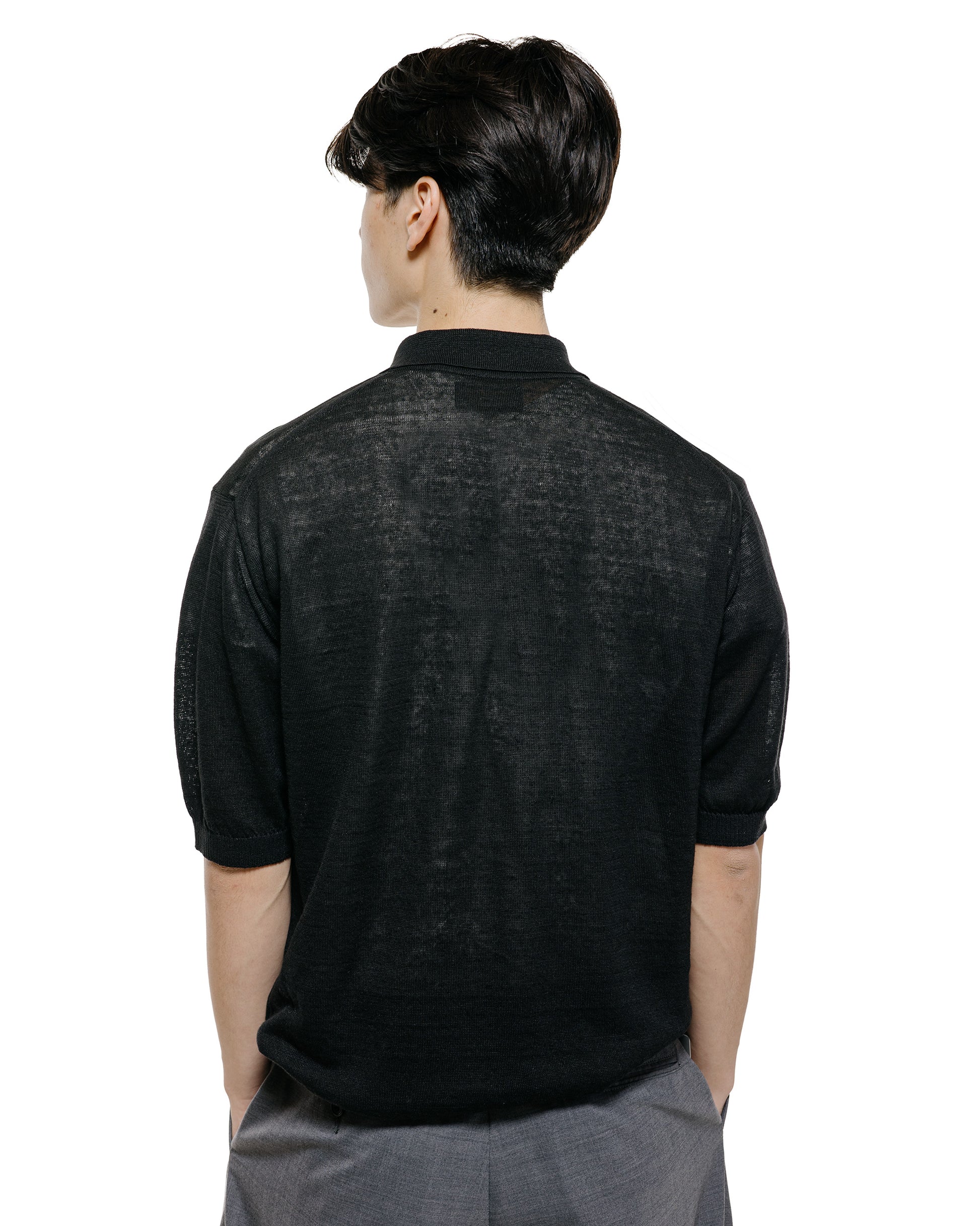 lost & found Beams Plus Beams Plus Knit Polo Hemp Black