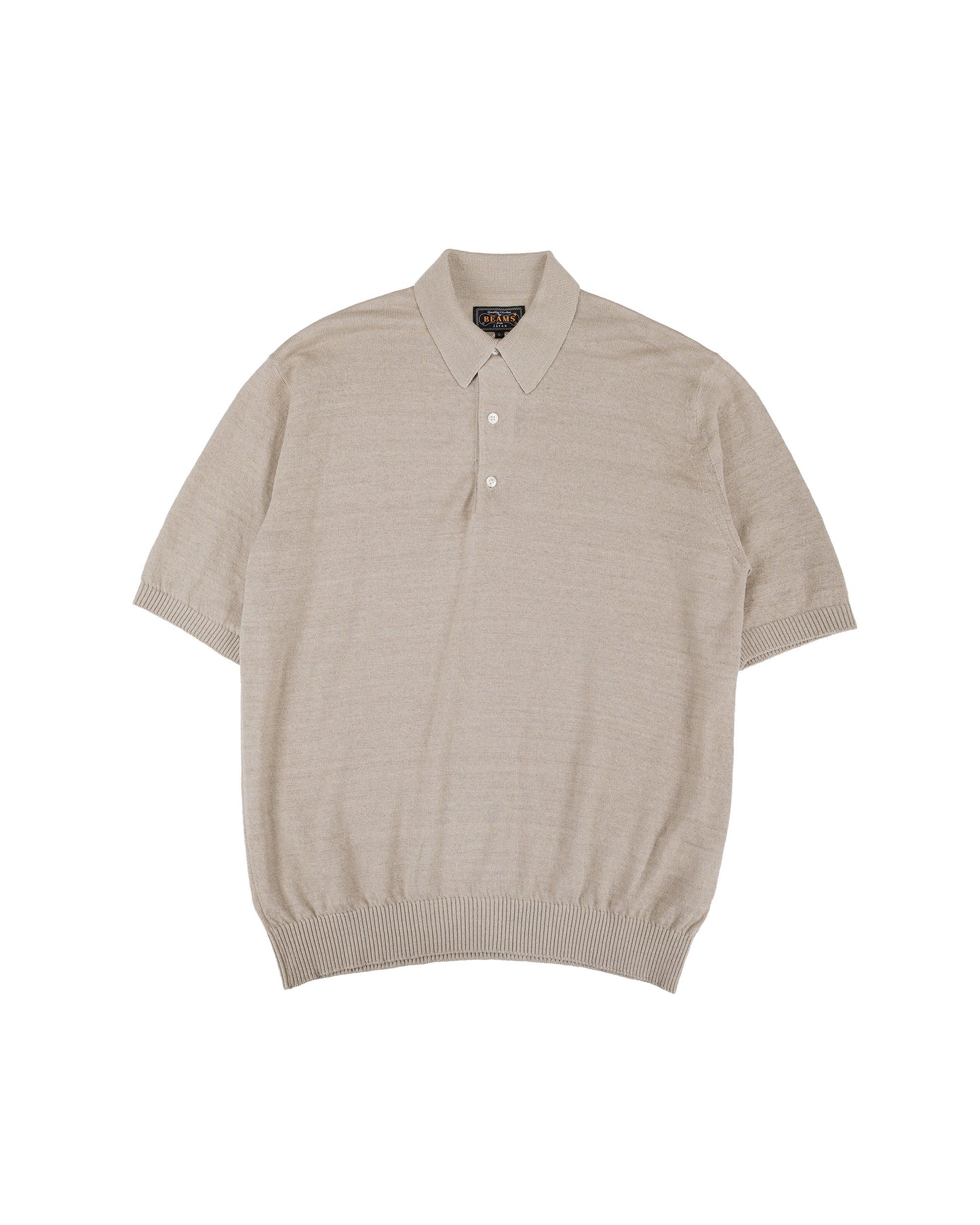 lost & found Beams Plus Beams Plus Knit Polo Hemp Light Grey