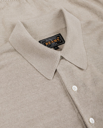 lost & found Beams Plus Beams Plus Knit Polo Hemp Light Grey