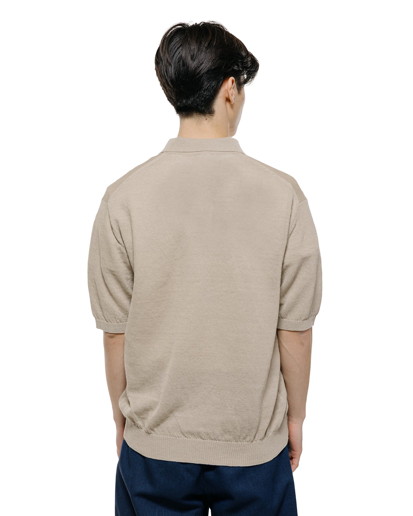 lost & found Beams Plus Beams Plus Knit Polo Hemp Light Grey