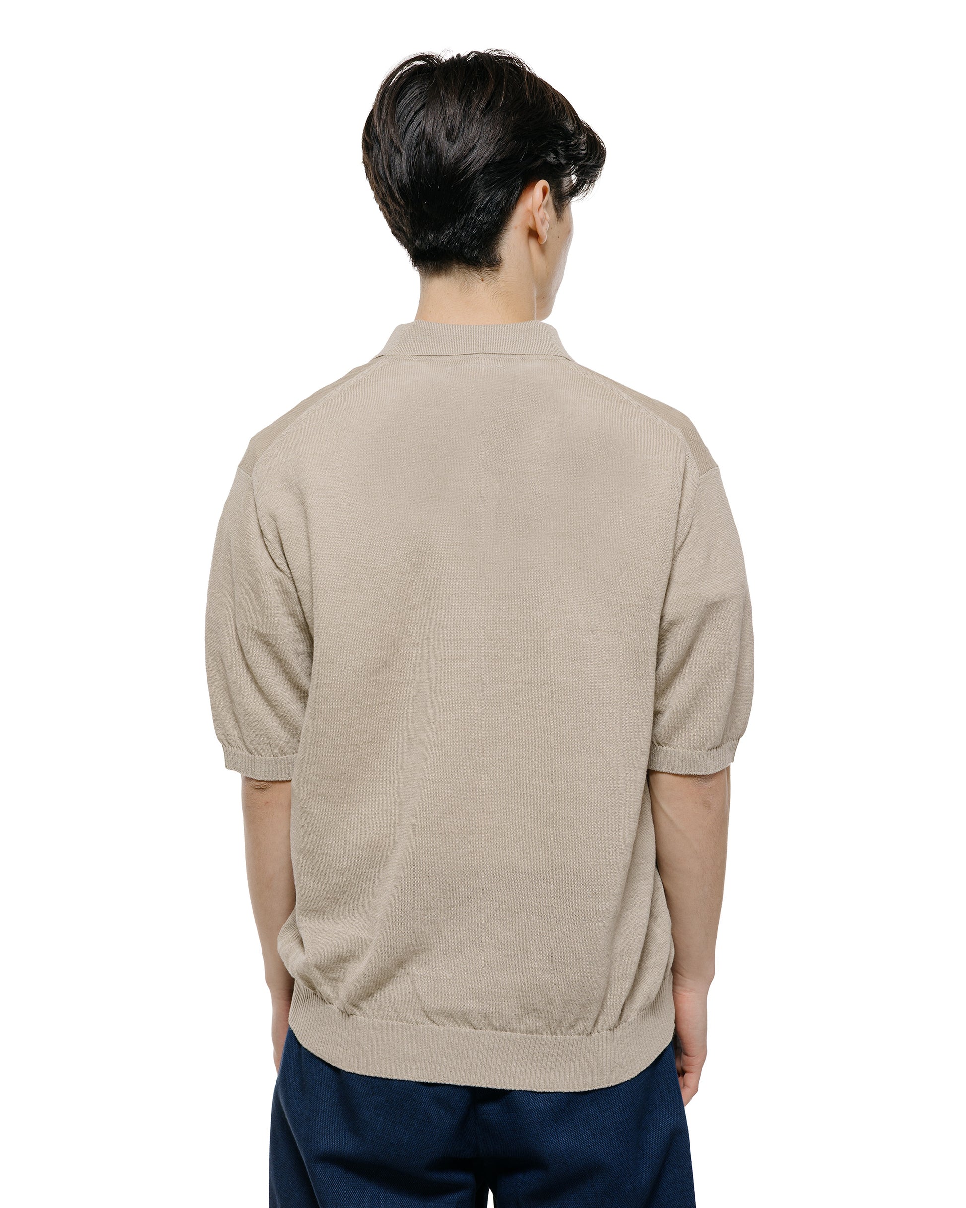 lost & found Beams Plus Beams Plus Knit Polo Hemp Light Grey