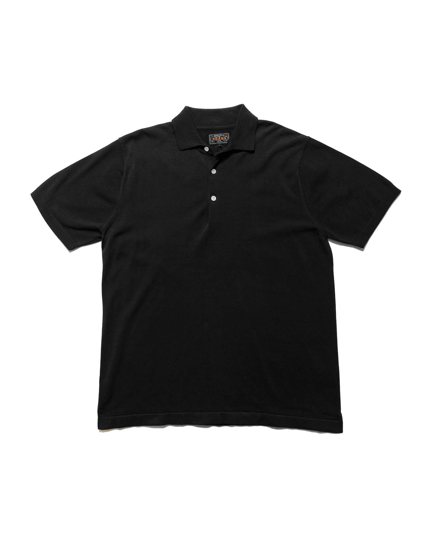 lost & found Beams Plus Beams Plus Knit Polo Solid 12G Black