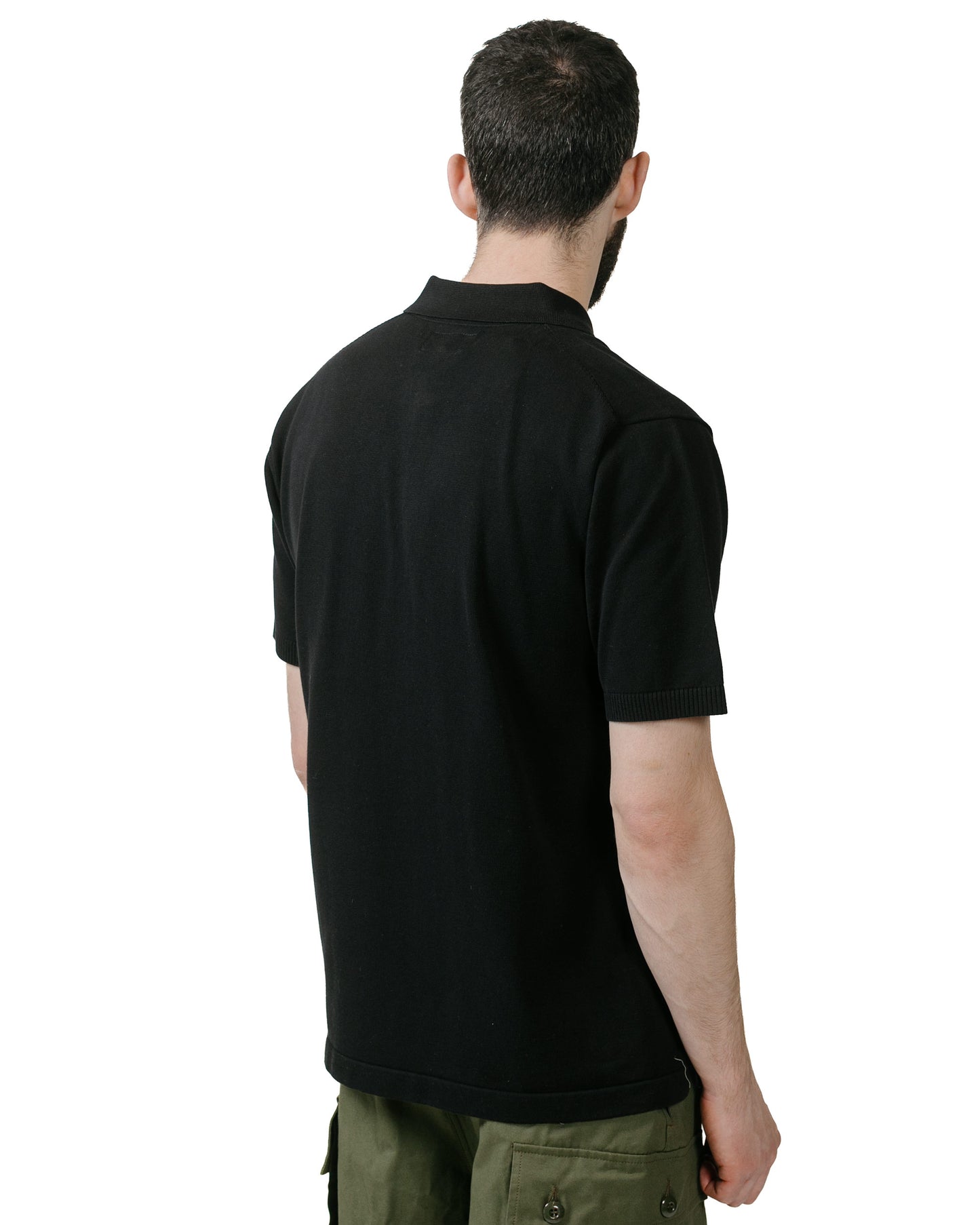 lost & found Beams Plus Beams Plus Knit Polo Solid 12G Black