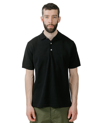 lost & found Beams Plus Beams Plus Knit Polo Solid 12G Black
