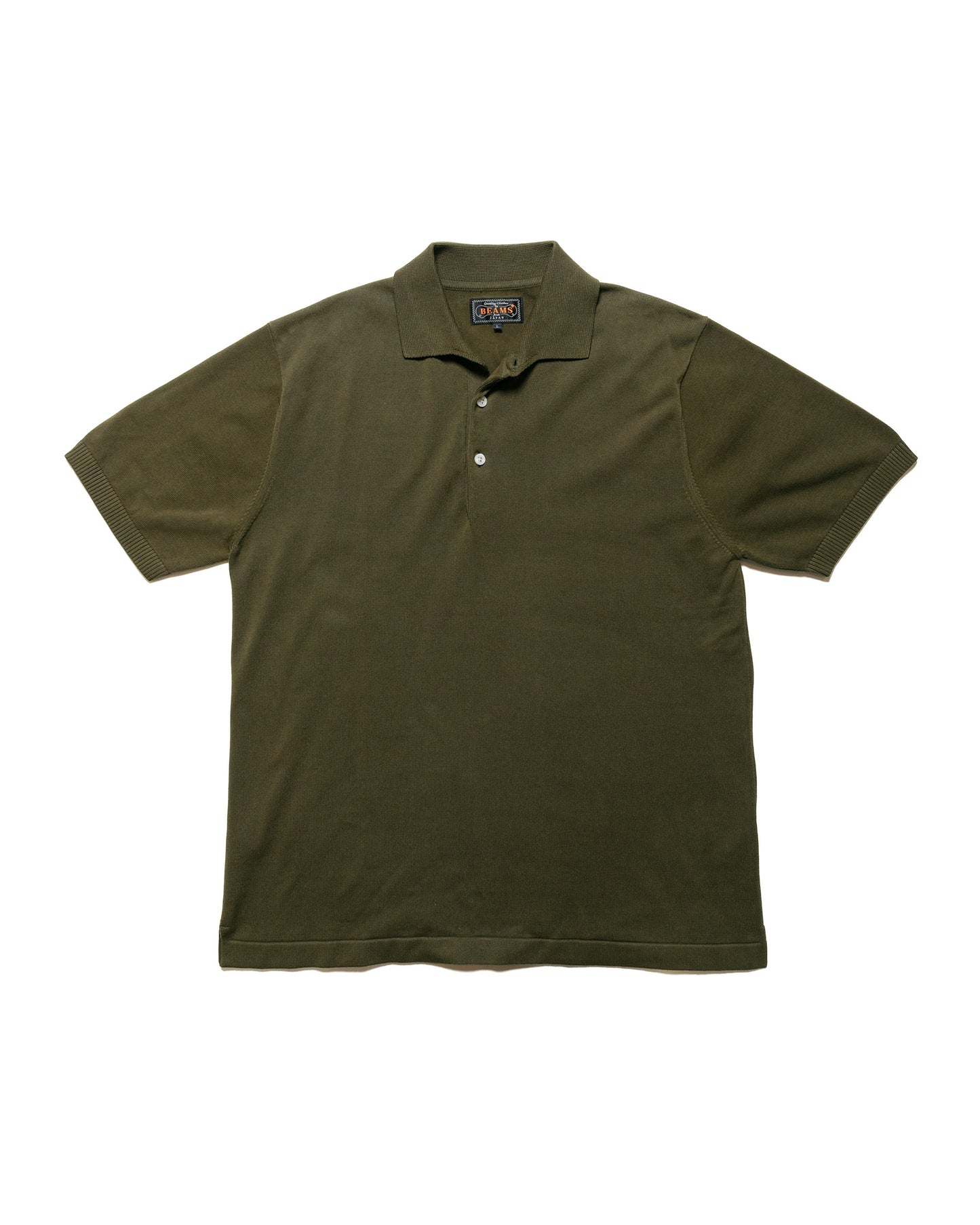 lost & found Beams Plus Beams Plus Knit Polo Solid 12G Green