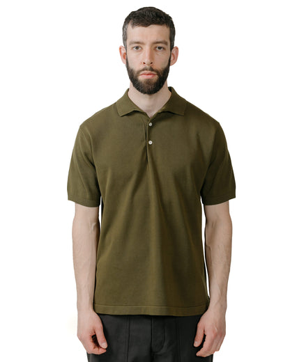 lost & found Beams Plus Beams Plus Knit Polo Solid 12G Green