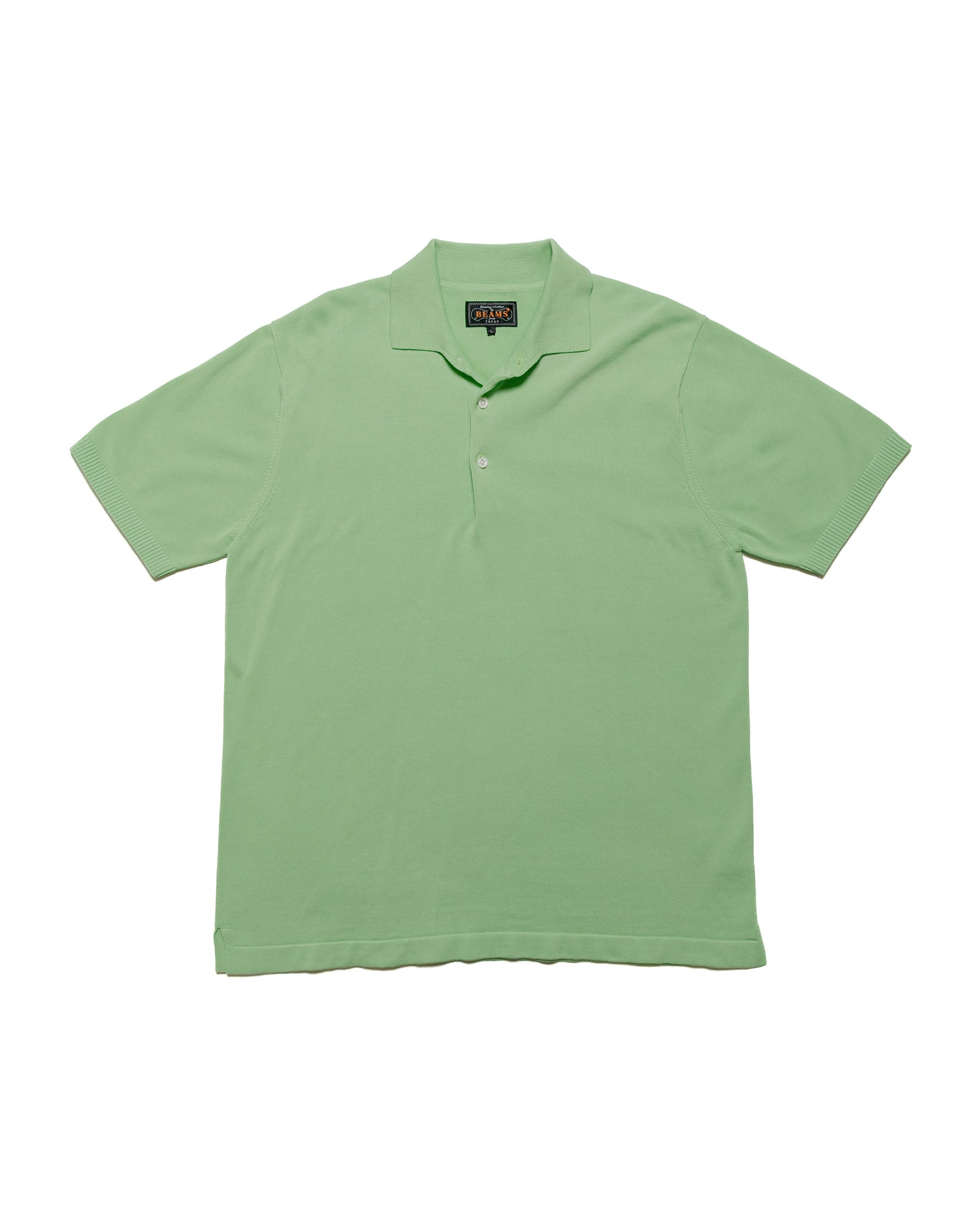 lost & found Beams Plus Beams Plus Knit Polo Solid 12G Light Green