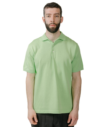 lost & found Beams Plus Beams Plus Knit Polo Solid 12G Light Green