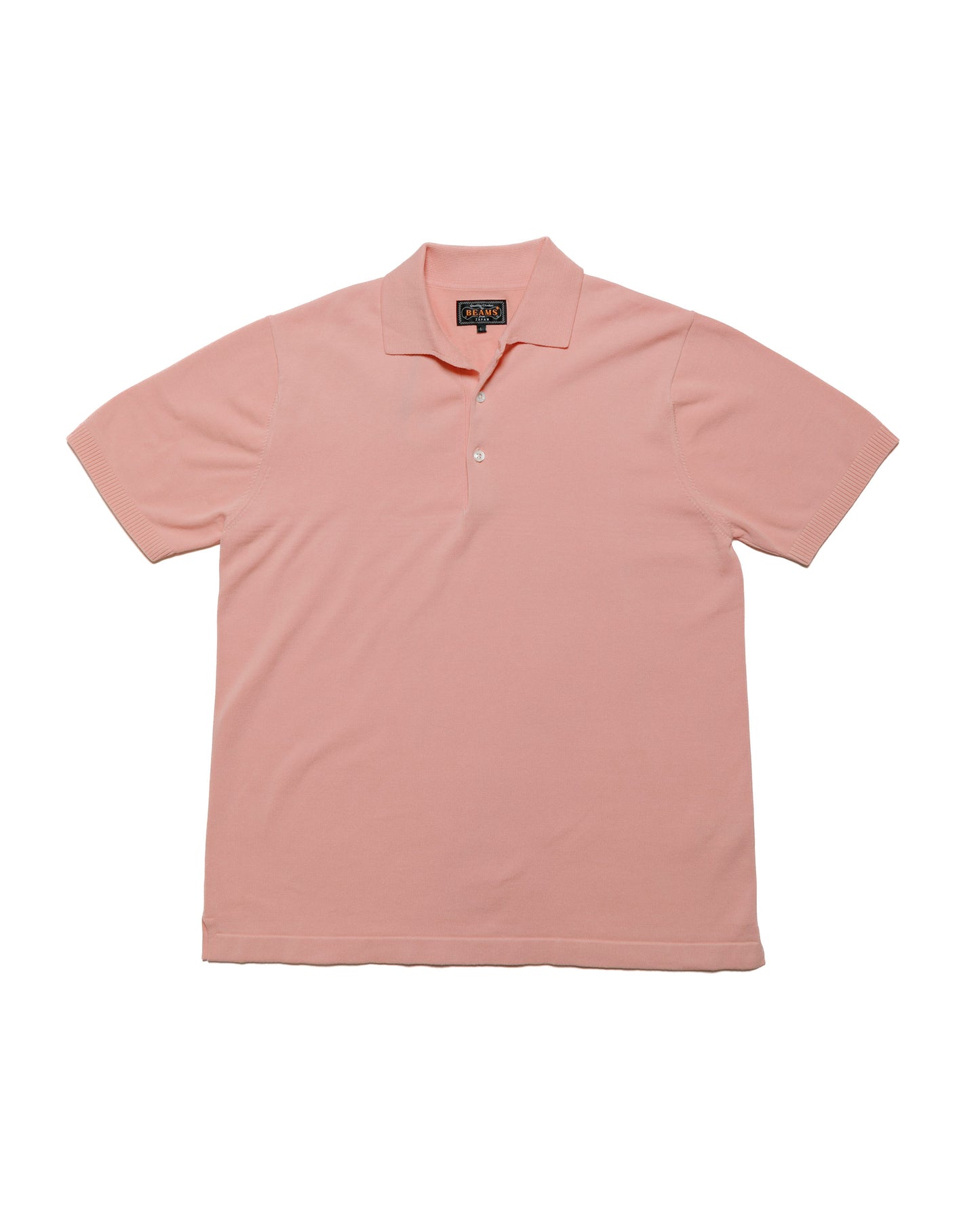 lost & found Beams Plus Beams Plus Knit Polo Solid 12G Pink