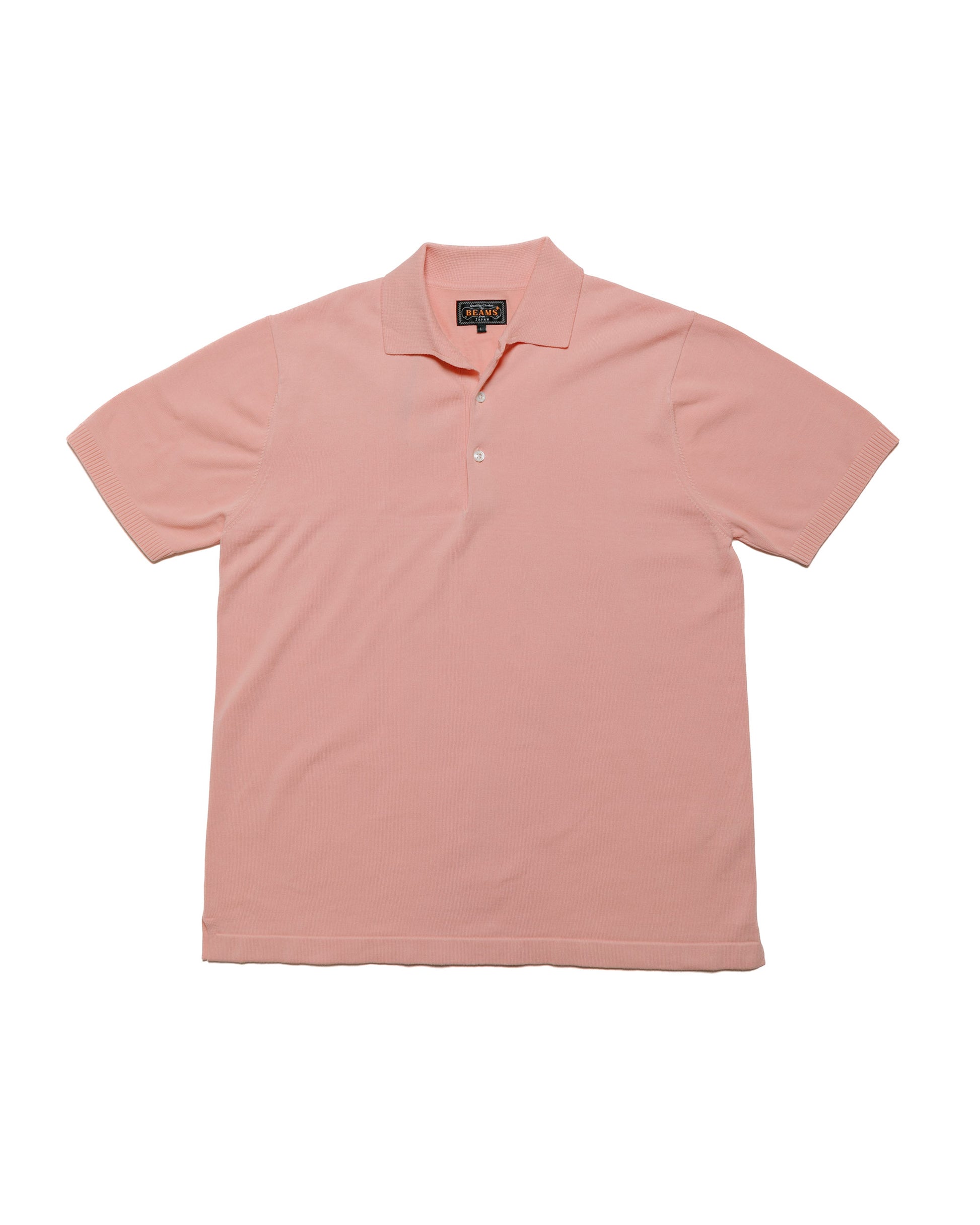 lost & found Beams Plus Beams Plus Knit Polo Solid 12G Pink