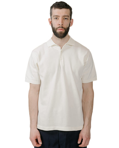 lost & found Beams Plus Beams Plus Knit Polo Solid 12G White