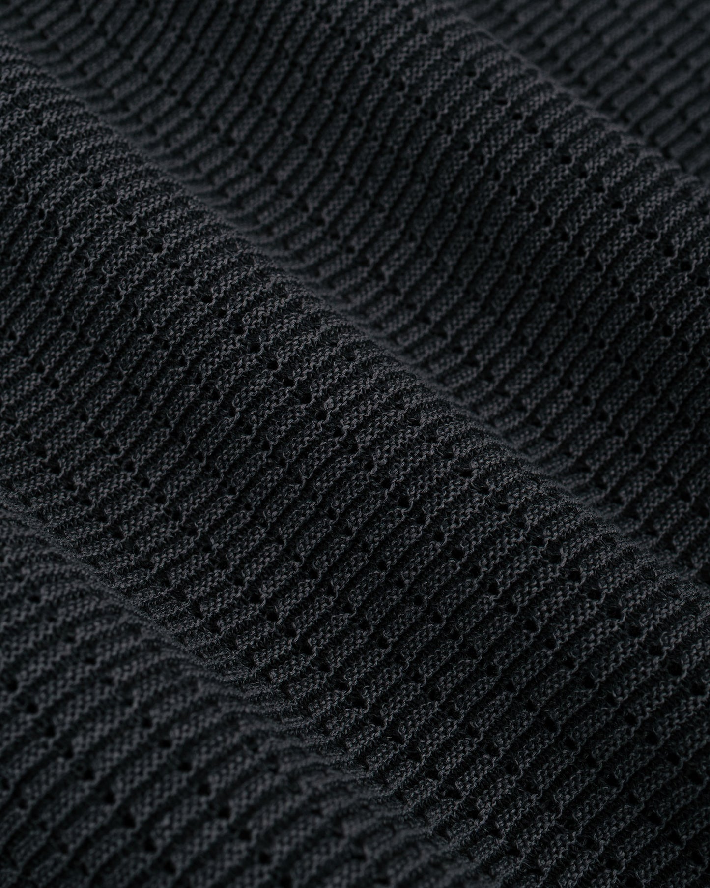 lost & found Beams Plus Beams Plus Knit Polo 'Washi' 2 Tone Black