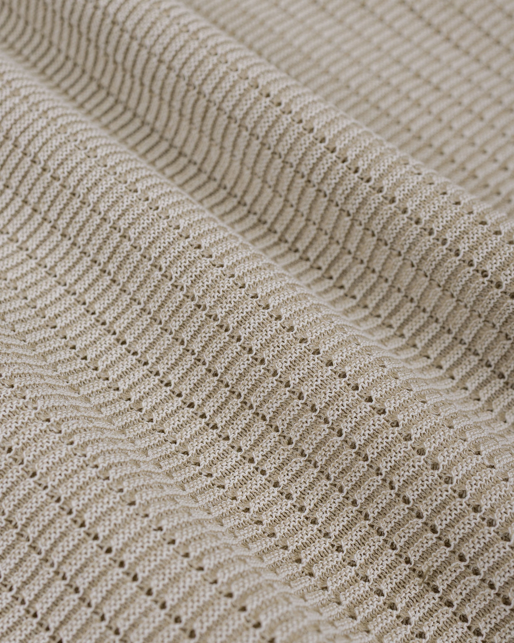 lost & found Beams Plus Beams Plus Knit Polo 'Washi' 2 Tone Off White