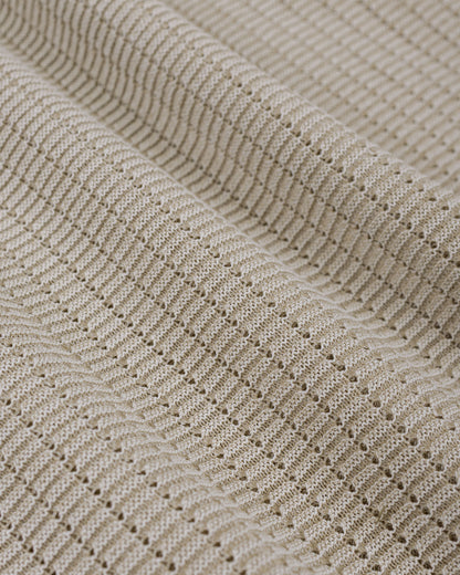 lost & found Beams Plus Beams Plus Knit Polo 'Washi' 2 Tone Off White