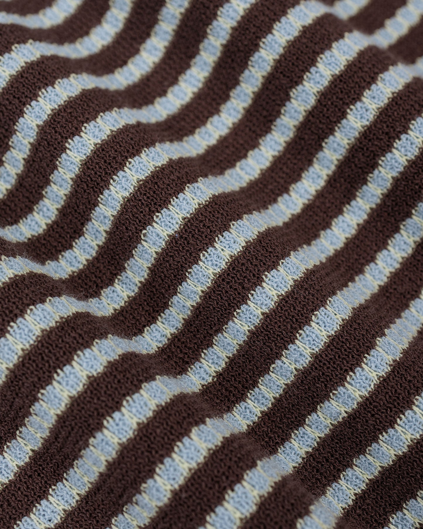 lost & found Beams Plus Beams Plus Knit Tee Dot Pattern Jacquard Brown
