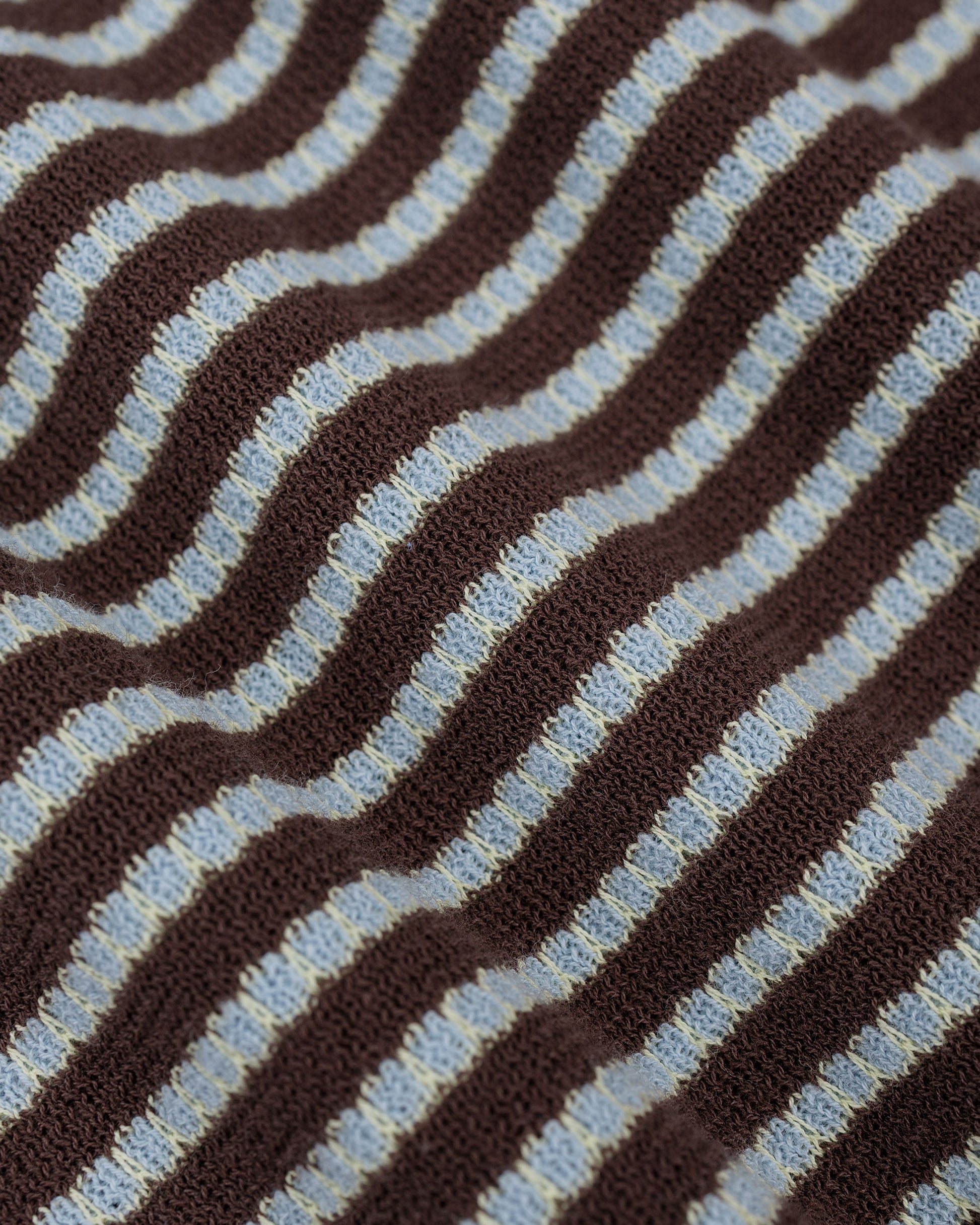 lost & found Beams Plus Beams Plus Knit Tee Dot Pattern Jacquard Brown