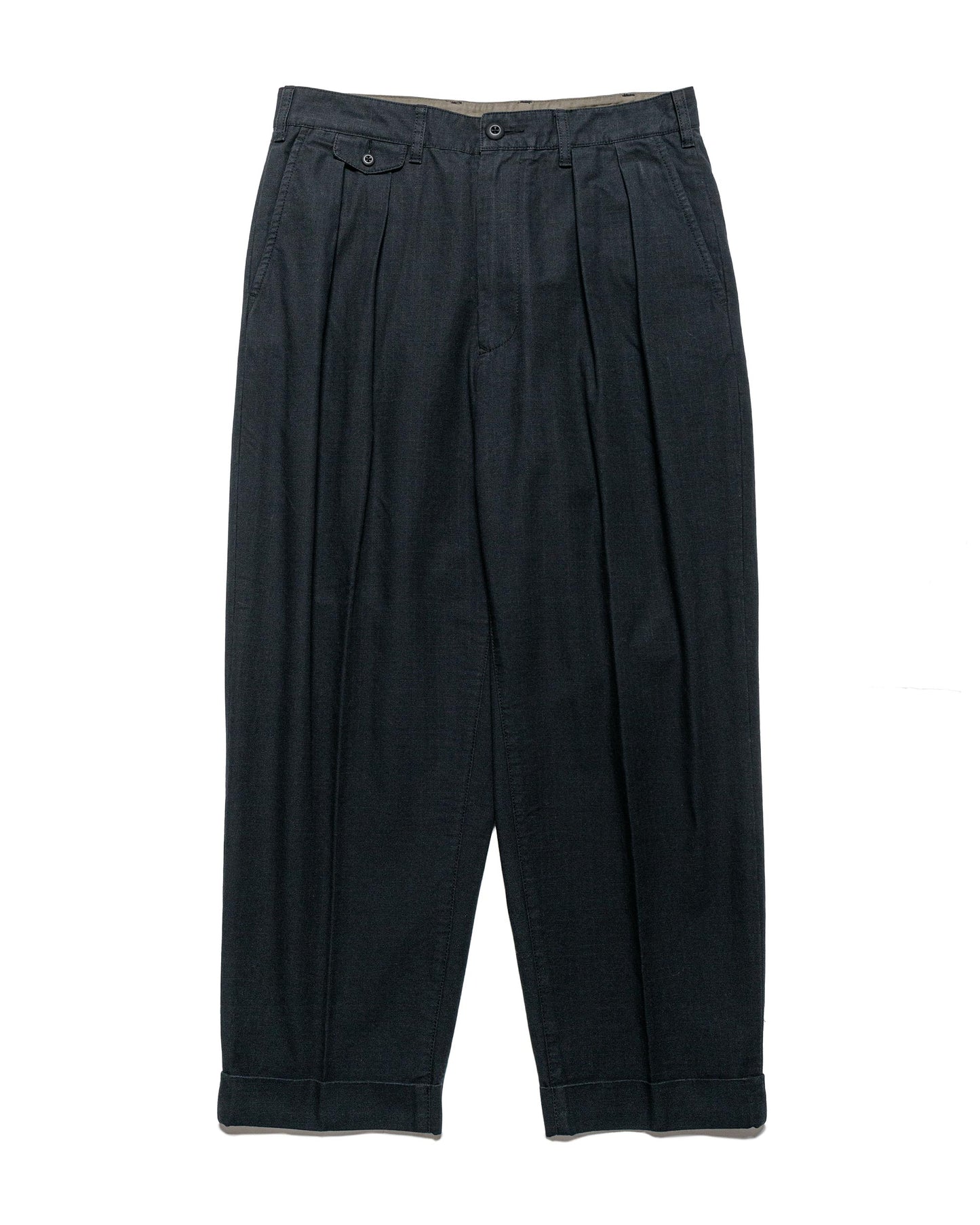 lost & found Beams Plus Beams Plus Lost & Found 2Pleats Cotton Ripstop Black