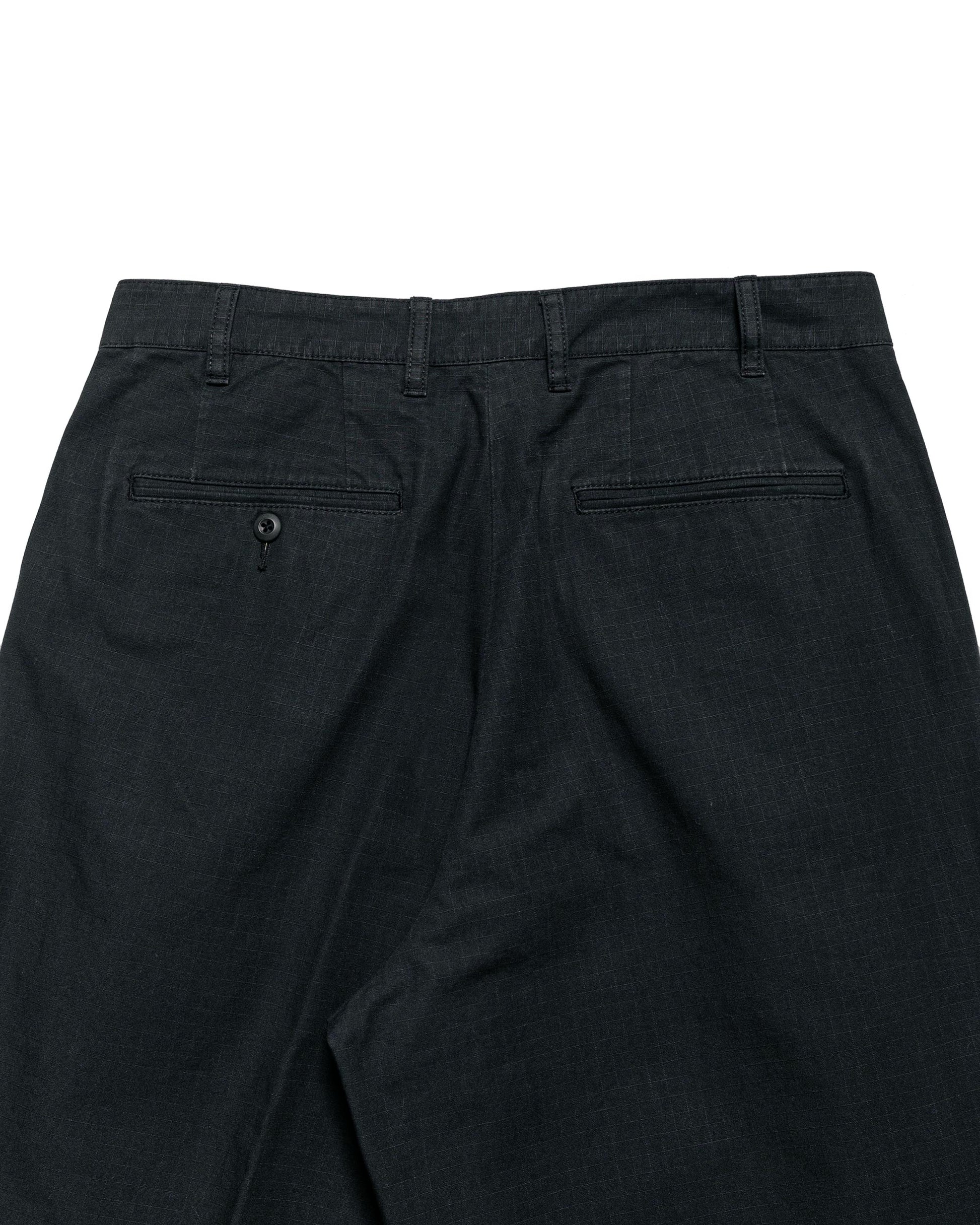 lost & found Beams Plus Beams Plus Lost & Found 2Pleats Cotton Ripstop Black