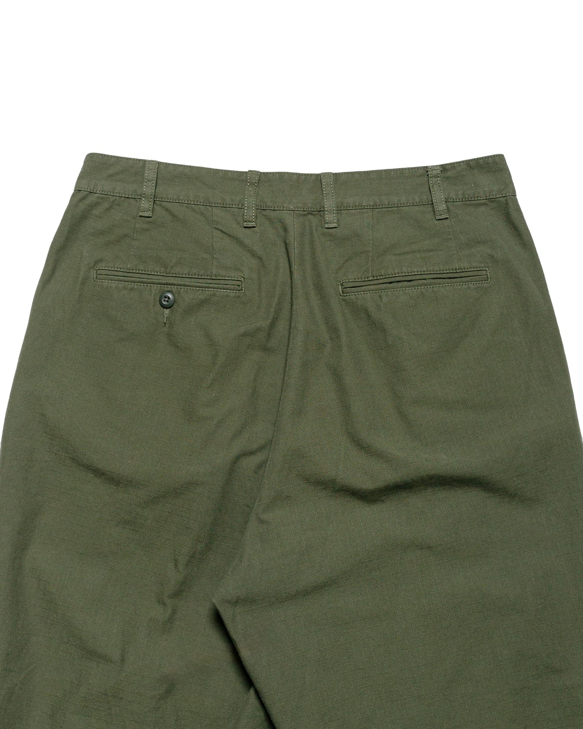 lost & found Beams Plus Beams Plus Lost & Found 2Pleats Cotton Ripstop Olive