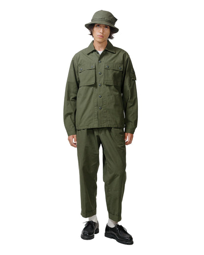 lost & found Beams Plus Beams Plus Lost & Found 2Pleats Cotton Ripstop Olive