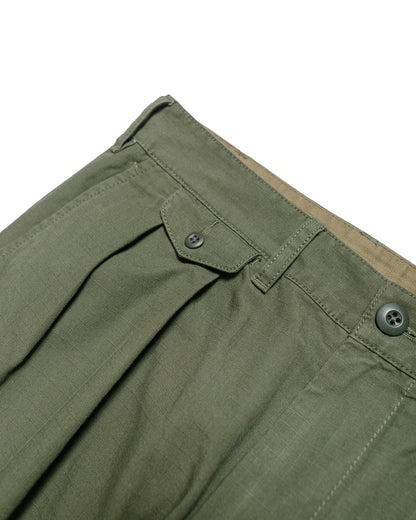 lost & found Beams Plus Beams Plus Lost & Found 2Pleats Cotton Ripstop Olive