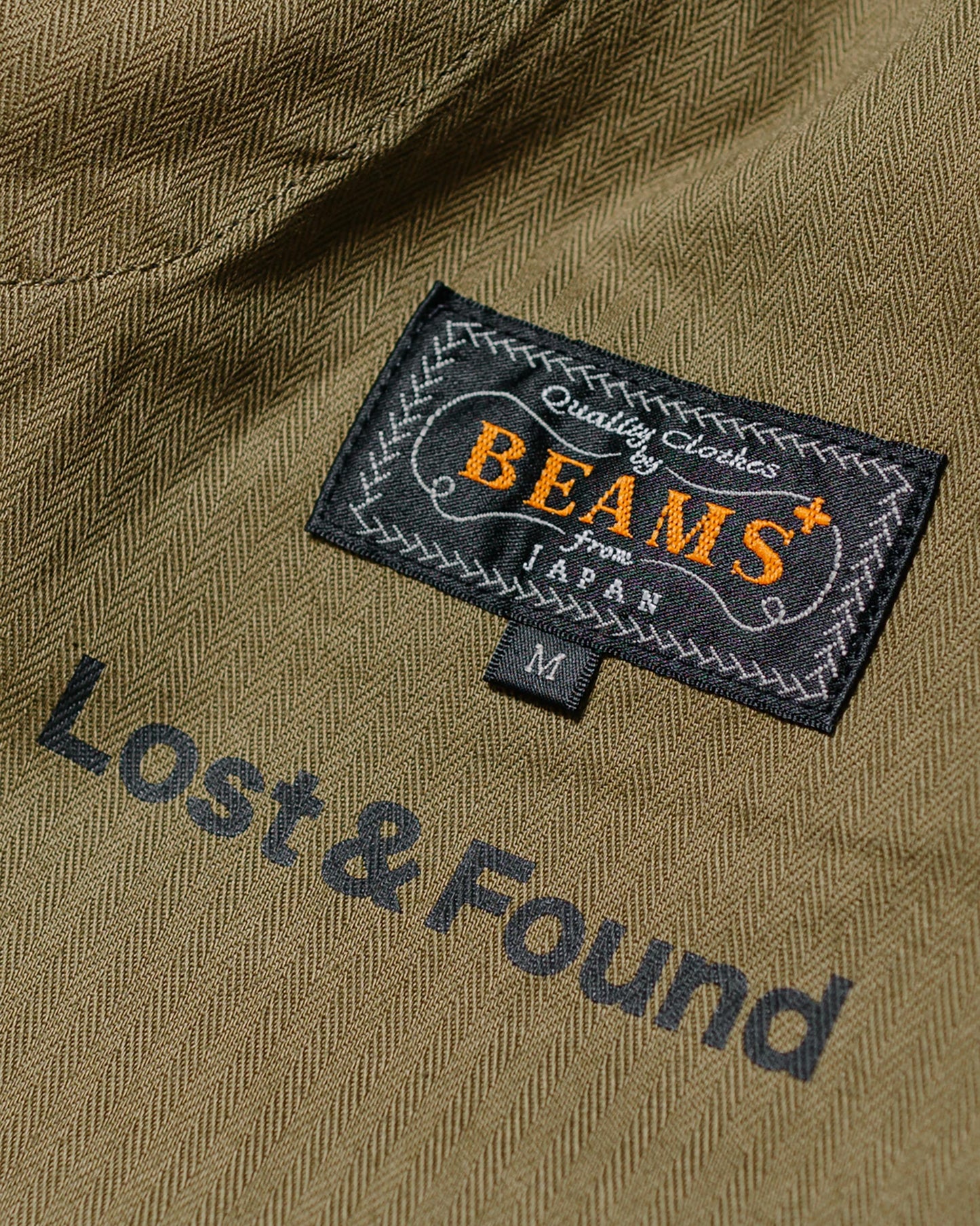 lost & found Beams Plus Beams Plus Lost & Found 2Pleats Cotton Ripstop Olive