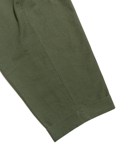 lost & found Beams Plus Beams Plus Lost & Found 2Pleats Cotton Ripstop Olive