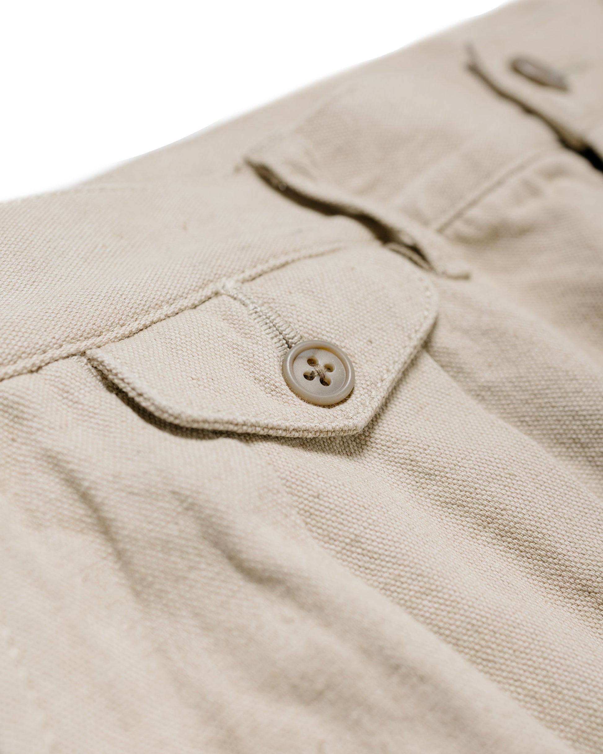 lost & found Beams Plus Beams Plus Lost & Found 2Pleats Trousers Cotton Linen Khaki