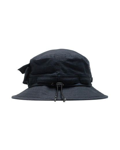 lost & found Beams Plus Beams Plus Lost & Found MIL Jungle Hat Cotton Ripstop Black