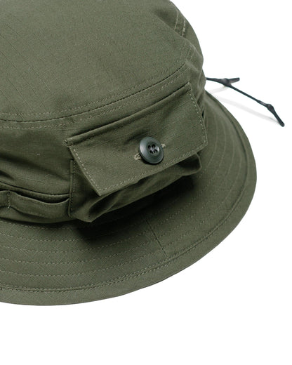 lost & found Beams Plus Beams Plus Lost & Found MIL Jungle Hat Cotton Ripstop Olive