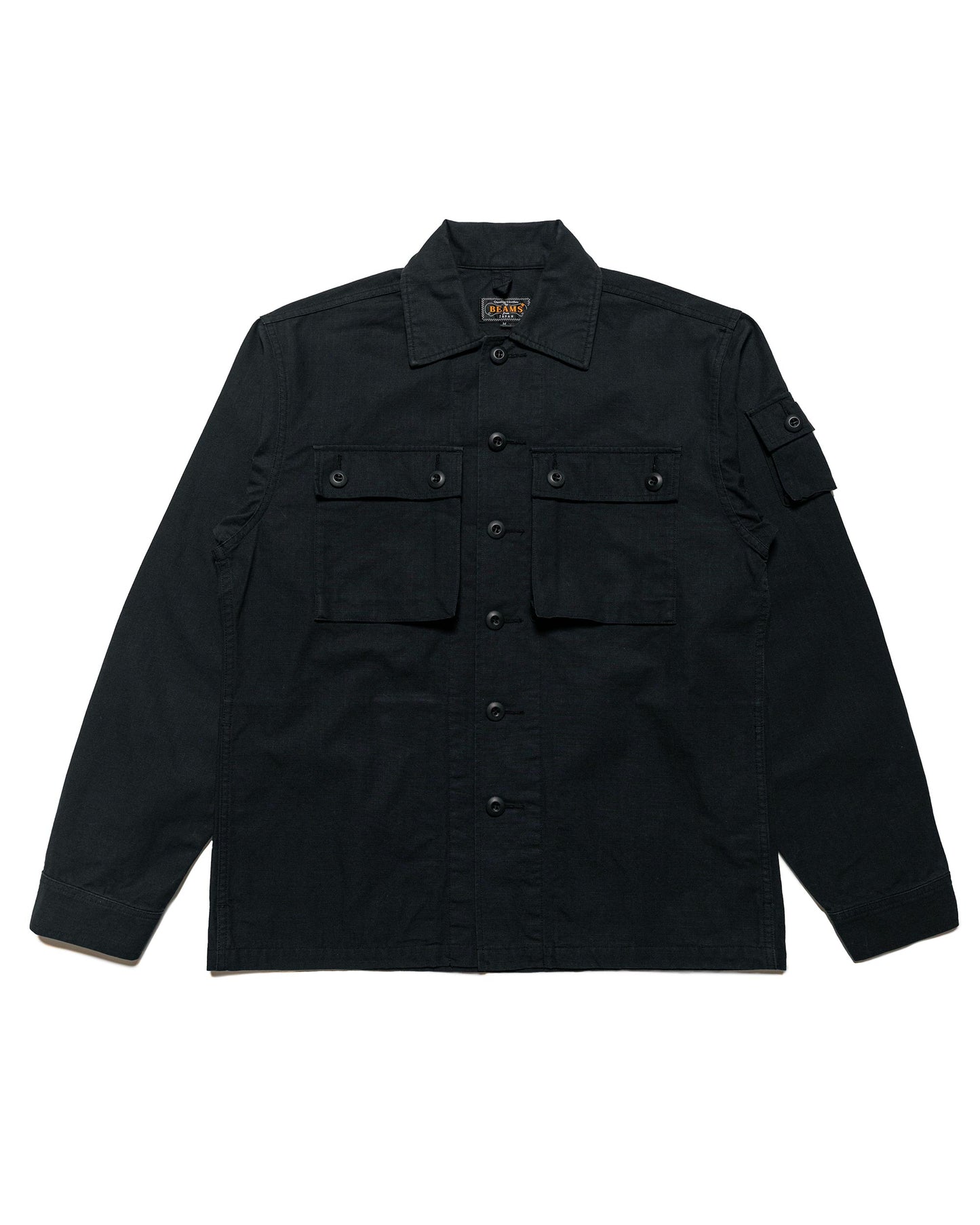 lost & found Beams Plus Beams Plus Lost & Found MIL SHT-JAC Cotton Ripstop Black
