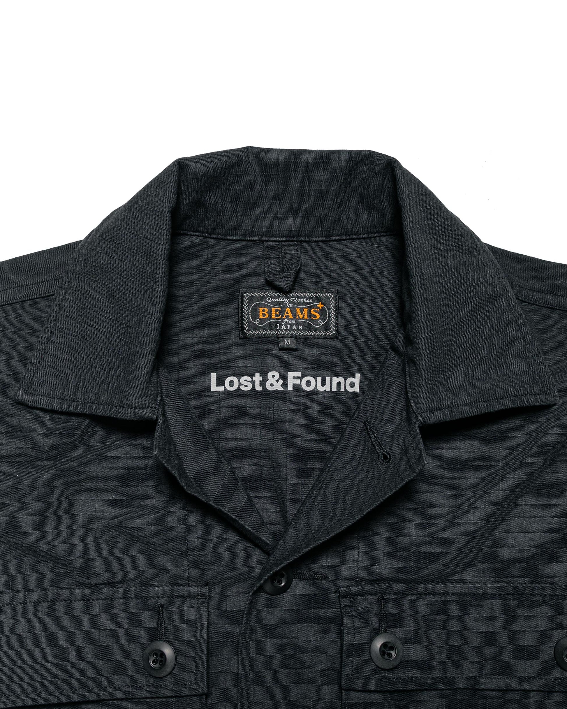 lost & found Beams Plus Beams Plus Lost & Found MIL SHT-JAC Cotton Ripstop Black