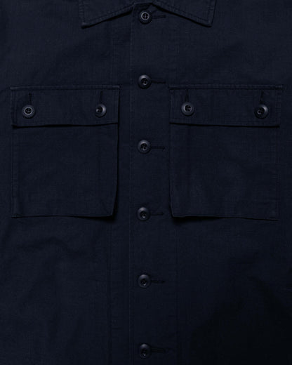 lost & found Beams Plus Beams Plus Lost & Found MIL SHT-JAC Cotton Ripstop Navy