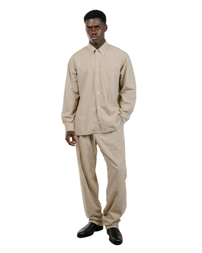lost & found Beams Plus Beams Plus Lost & Found Open B.D. Linen Cotton Beige