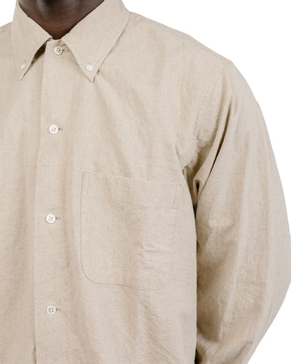 lost & found Beams Plus Beams Plus Lost & Found Open B.D. Linen Cotton Beige