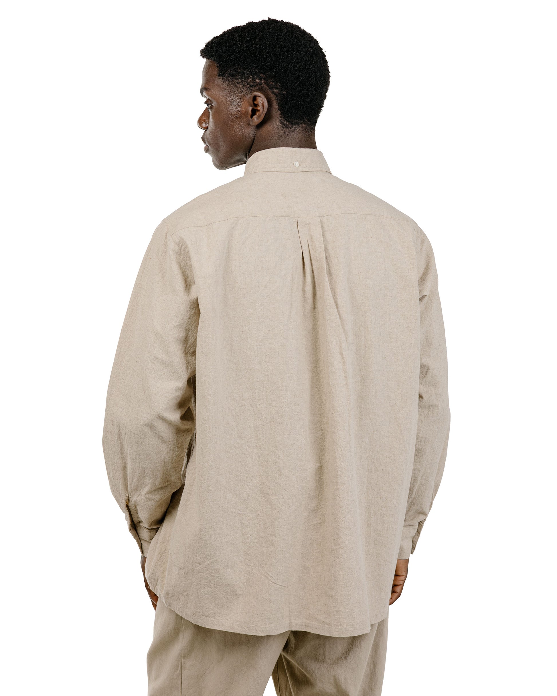 lost & found Beams Plus Beams Plus Lost & Found Open B.D. Linen Cotton Beige