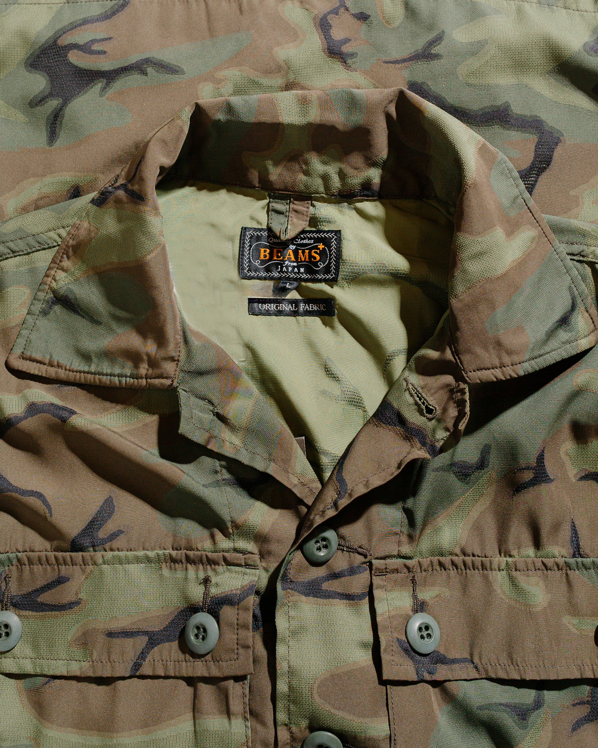 lost & found Beams Plus Beams Plus MIL-SHT Mesh Camo Jacquard Mapping Print