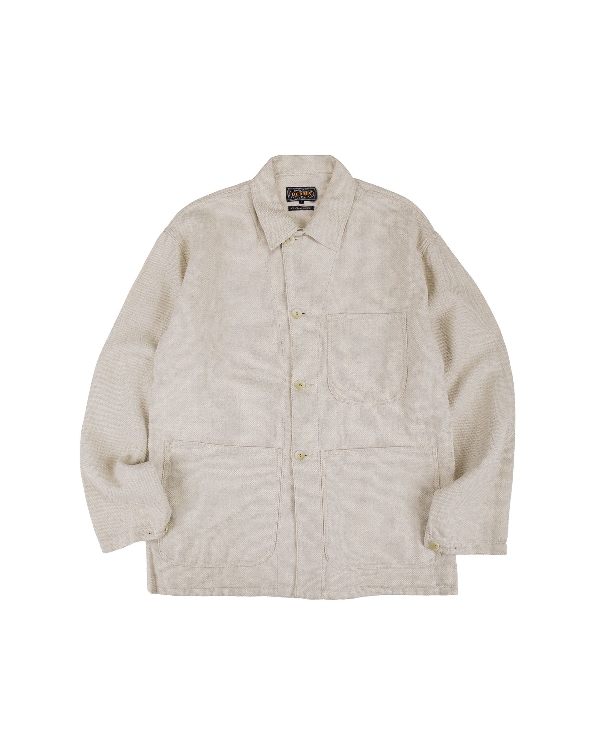 lost & found Beams Plus Beams Plus MIL Chore Jacket Cotton Linen Off White