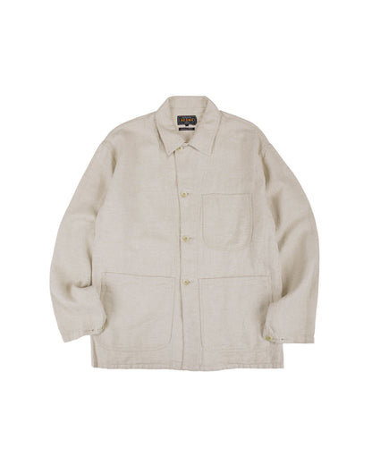 lost & found Beams Plus Beams Plus MIL Chore Jacket Cotton Linen Off White