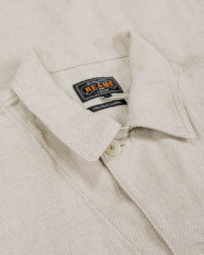 lost & found Beams Plus Beams Plus MIL Chore Jacket Cotton Linen Off White