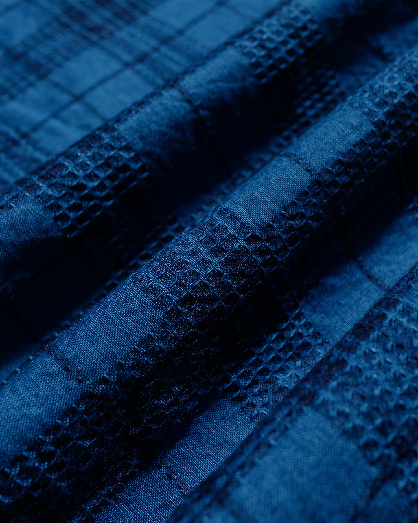 lost & found Beams Plus Beams Plus MIL Open Collar Indigo Dobby Plaid Wide Plaid