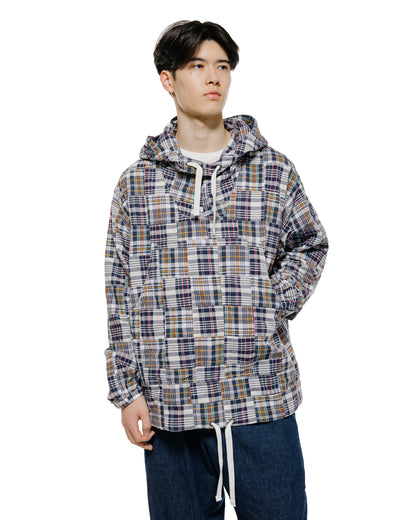 lost & found Beams Plus Beams Plus MIL Smock Patchwork Madras Navy