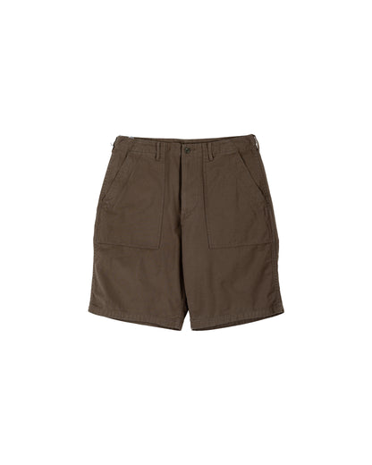 lost & found Beams Plus Beams Plus MIL Utility Shorts Reversed Sateen Olive Brown
