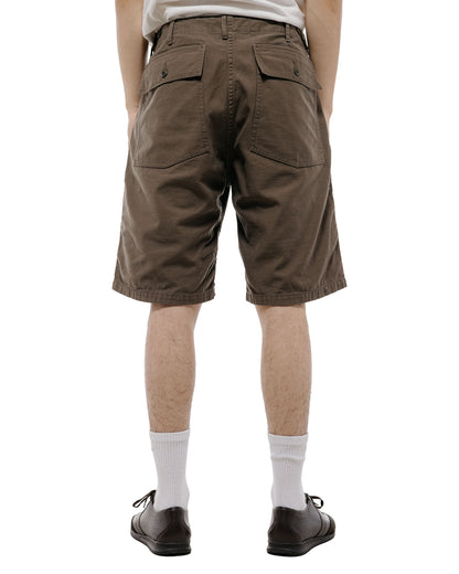 lost & found Beams Plus Beams Plus MIL Utility Shorts Reversed Sateen Olive Brown