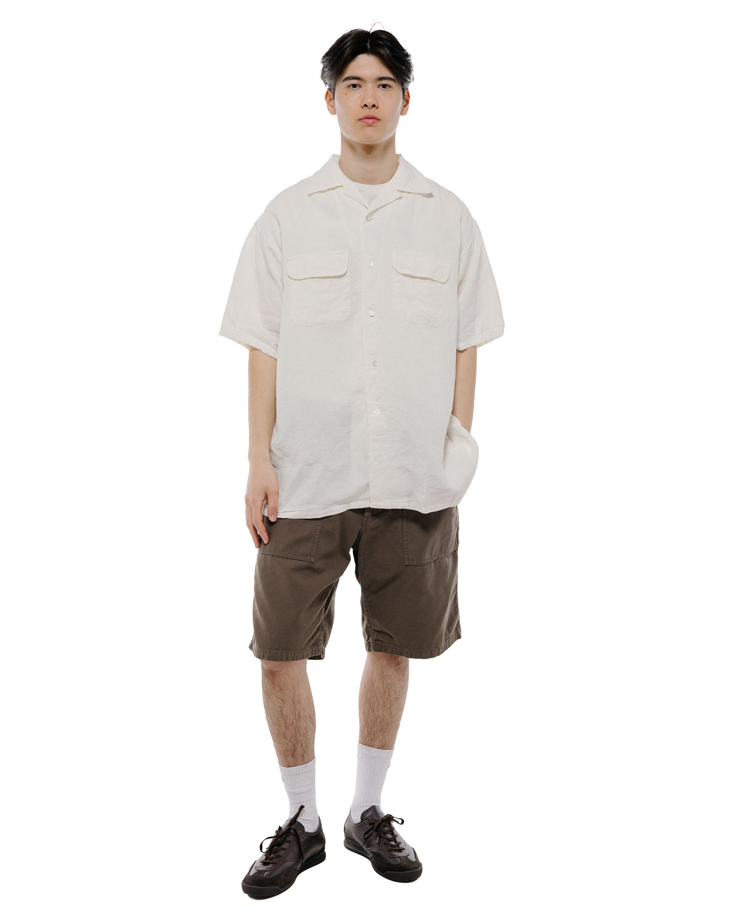 lost & found Beams Plus Beams Plus MIL Utility Shorts Reversed Sateen Olive Brown