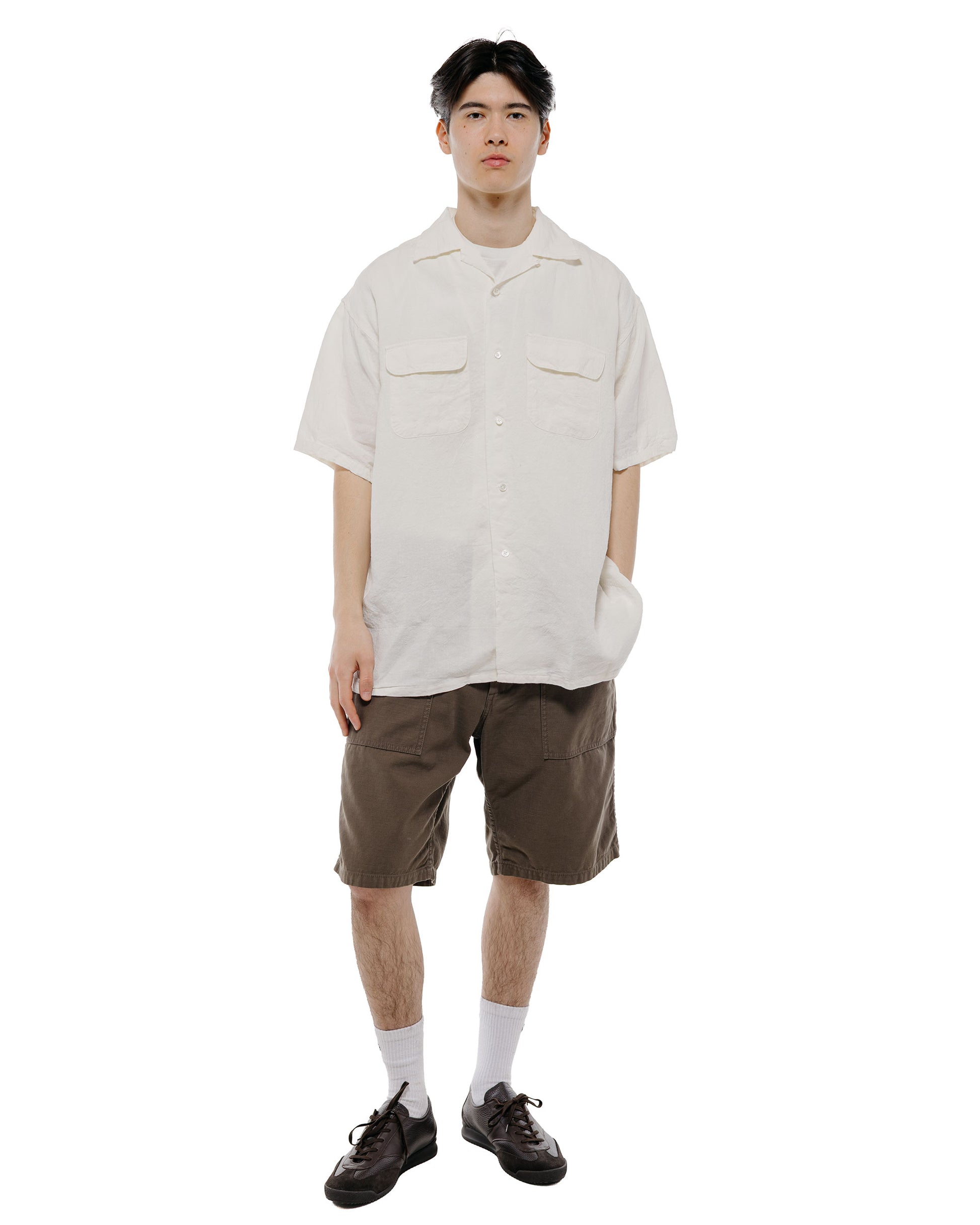 lost & found Beams Plus Beams Plus MIL Utility Shorts Reversed Sateen Olive Brown