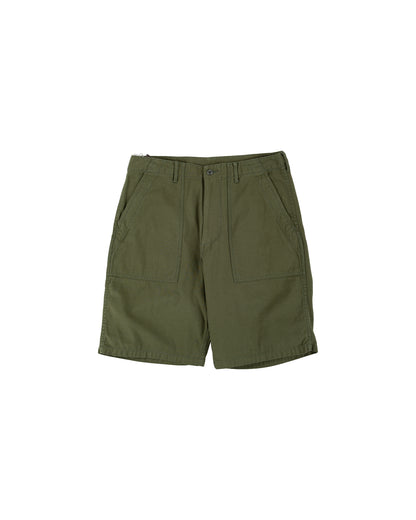 lost & found Beams Plus Beams Plus MIL Utility Shorts Reversed Sateen Olive Green