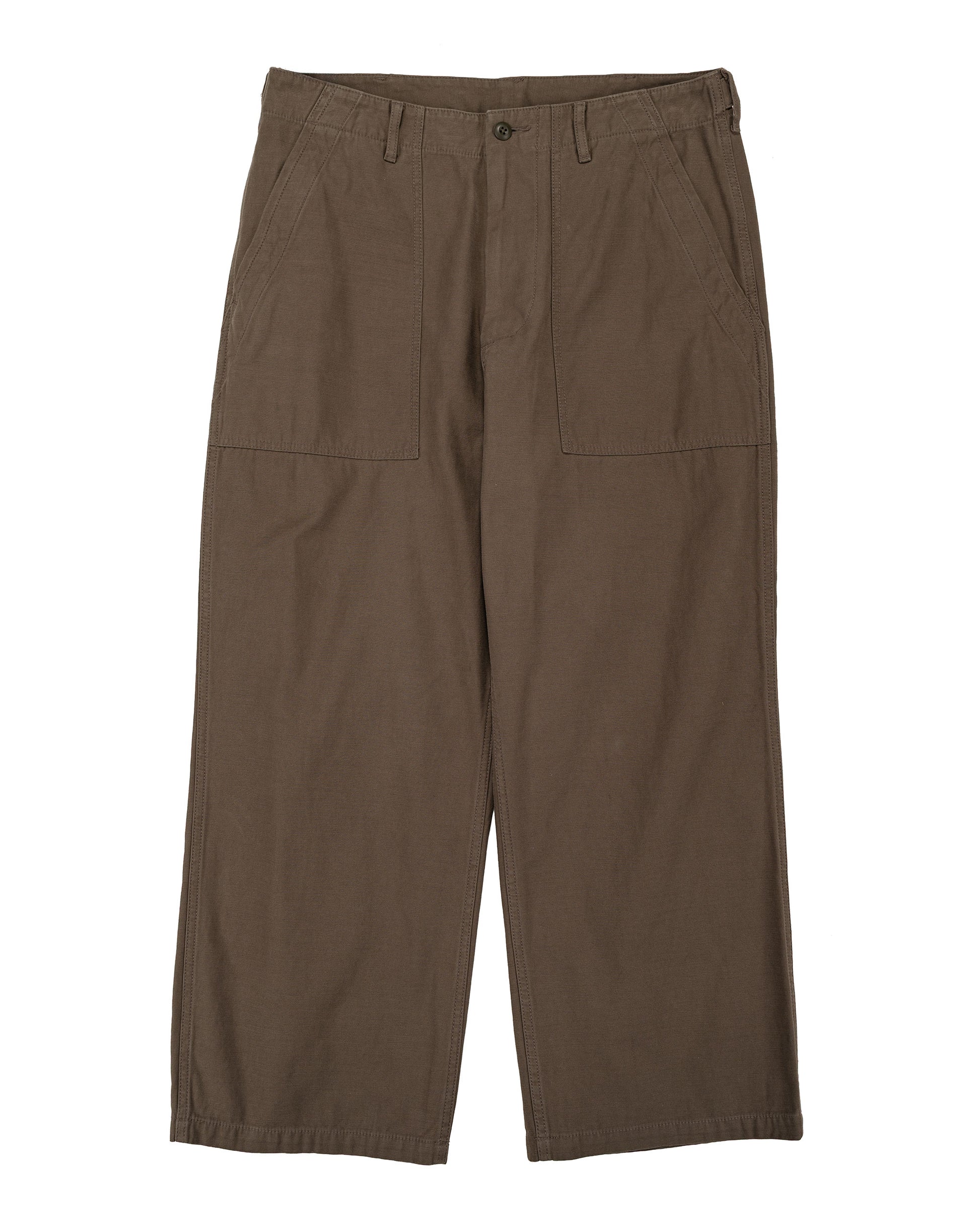 lost & found Beams Plus Beams Plus MIL Utility Trousers Reversed Sateen Olive Brown